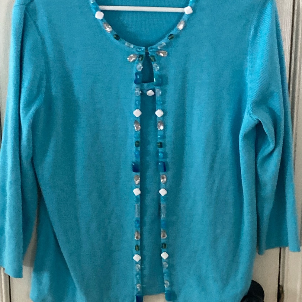 Cardigan with beaded detail